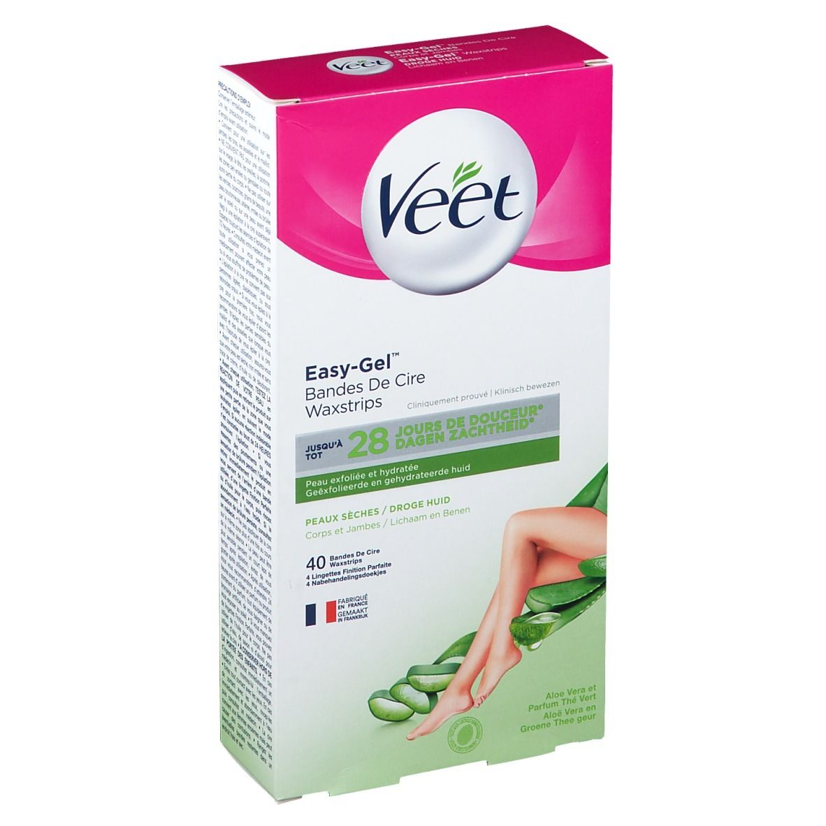 Veet Easy-Gelwax™ Kaltwachsstreifen für trockene Haut Körper & Beine