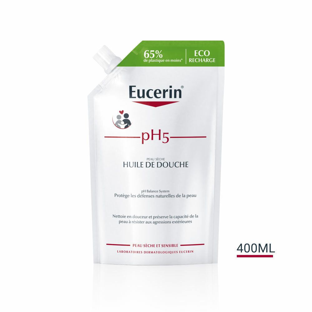 Eucerin® pH5 macht das Nachfüllen der Dusche einfacher