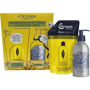 L’Occitane Pflege Verbene Geschenkset Duschgel Nachfüllpackung 500 ml + 1x Leere Forever-Flasche mit Pumpe 250 ml