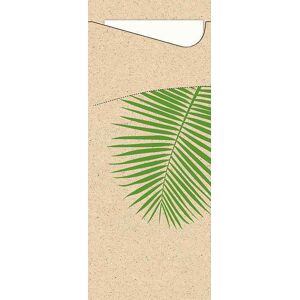 Duni Sacchetto Zelltuch Leaf Graspapier, Serviette Weiß 8,5x19 cm 100 Stück