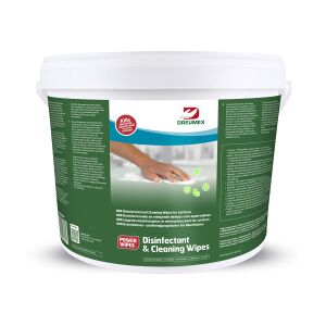 Dreumex B.V. Dreumex Desinfektionstücher Disinfectant & Cleaning Wipes, Perfektes Reinigungstuch für Tische, Schreibtische, Sportgeräte etc., 1 Eimer = 800 Tücher, Maße Tuch (L x B): 150 x 175 mm