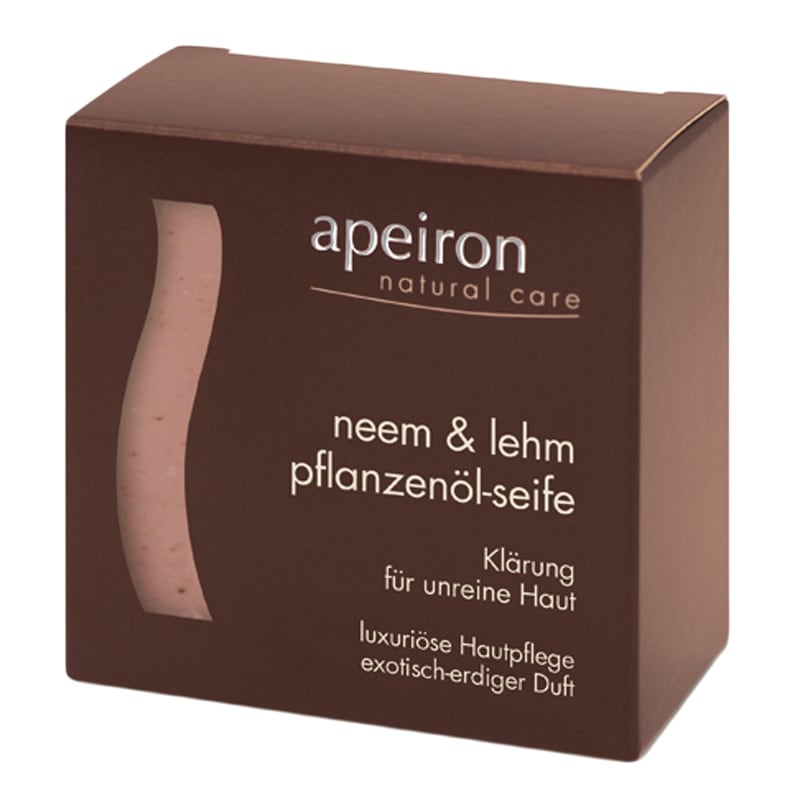 Apeiron Pflanzenöl-Seife - Neem & Lehm 100g