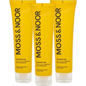 Moss & Noor After Workout Shower Gel 3 Pack - Clean Eucalyptus