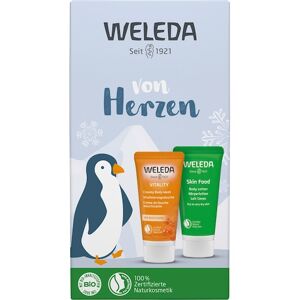 Weleda Kropspleje Lotions Gavesæt mini havtorn & skinfood Vitality Vitalising Shower Sea Buckthorn 20 ml + Skin Food Body Lotion 20 ml