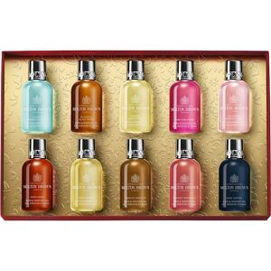 Molton Brown Bath & Body Bath & Shower Gel Stocking Filler Collection Bath & Shower Gel Coastal Cypress & Sea Fennel + Re-Charge Black Pepper + Orange & Bergamot + Fiery Pink Pepper + Delicious Rhubarb & Rose + Neon Amber + Flora Luminare + Tobacco Absolu