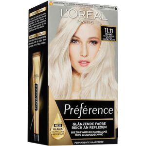 L’Oréal Paris Indsamling Préférence Permanent Blank Farve 11.11. Island/Ultra let, kølig krystalblond