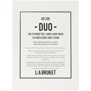 L:A Bruket 208 Duo-kit Flytande Tvål/Bodylotion Salvia/Rosmarin/Lavendel (190ml)
