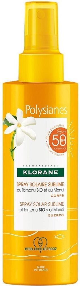 Klorane Spray solar sublime Polysianes 200mL SPF50+