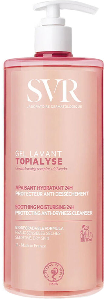 SVR Topialyse Gel limpiador protector suave antisequedad sin jabón 1000mL