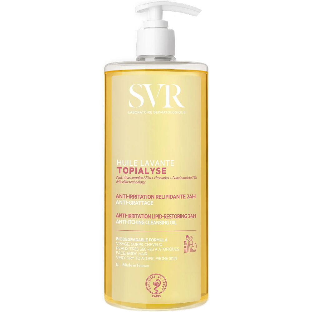 SVR Aceite micelar limpiador Topialyse para pieles secas y atópicas 1&nbsp;un.