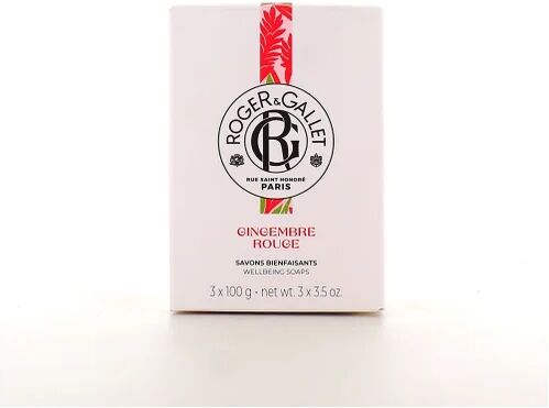 ROGER & GALLET Jabón Beneficioso Jengibre Rojo 3x100g