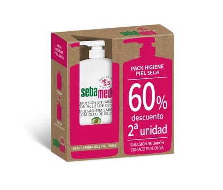 Sebamed Emulsión Sin Jabón Aceite de Oliva 2x750 ml