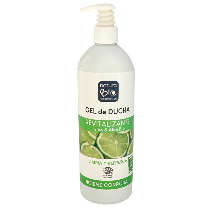 NaturaBIO Cosmetics Gel de ducha revitalizante con Limón y Aloe Bio