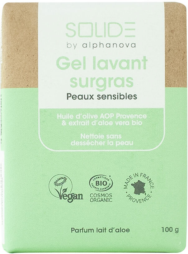 Alphanova Gel de ducha extragraso sólido para pieles sensibles