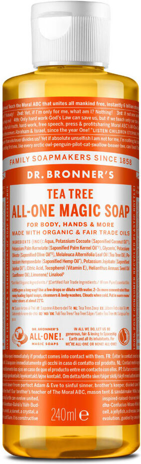 Dr. Bronner's Jabón líquido de Castilla 18 en 1 de Árbol de Té (240ml.)