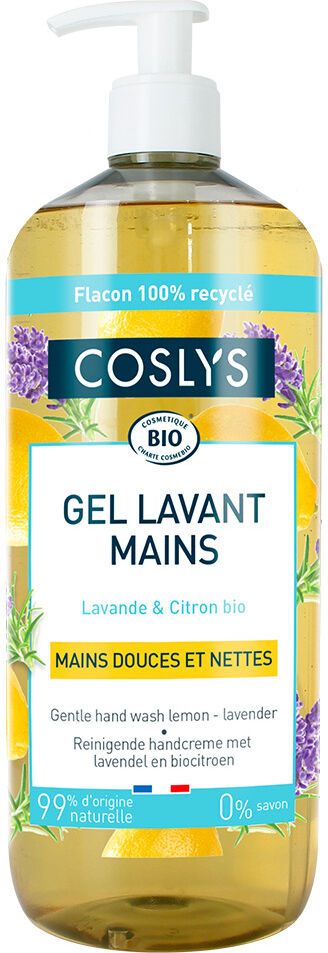 Coslys Gel limpiador de manos con Lavanda y Limón Bio (1 litro)