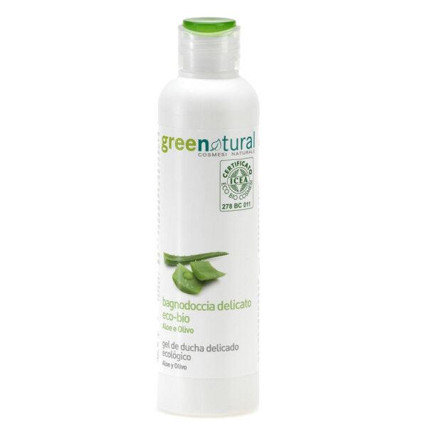Greenatural Gel de baño y ducha delicado ecológico de Aloe y Olivo (250ml.)