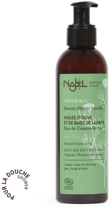 Najel Jabón de Alepo líquido con agua de Manzanilla Bio (200ml.)