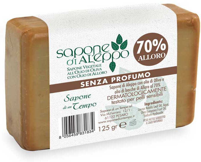 Sapone Di Un Tempo Jabón de Alepo original con 70% de aceite de laurel