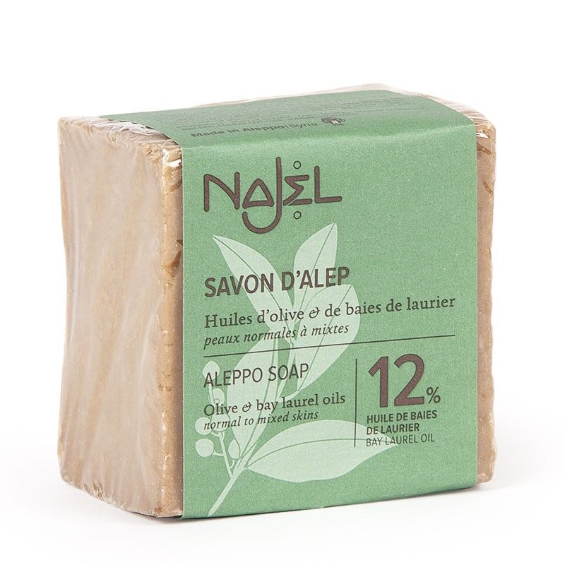 Najel Jabón de Alepo con 12% de aceite de bayas de Laurel (200g.)