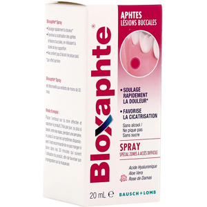 Bausch & Lomb Bloxaphte Spray Aphtes et Lésions Buccales 20ml - Publicité