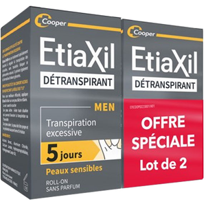 Déodorant Détranspirant Men Transpiration Excessive Lot de 2 x 15ml