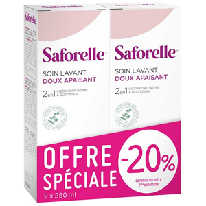 Saforelle Soin & Hygiène Soin Lavant Doux Lot de 2 x 250ml - Publicité