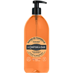 Le Comptoir du Bain Savon de Marseille Fleur d'Oranger Extra Doux 1L - Publicité