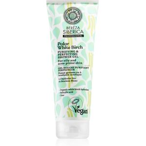 Natura Siberica Polar White Birch gel de douche nettoyant pour les peaux à problèmes et grasses 200 ml