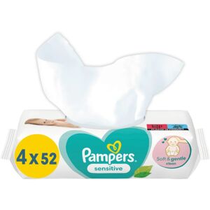 Pampers Sensitive lingettes nettoyantes pour enfant pour peaux sensibles 4x52 pcs - Publicité