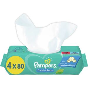 Pampers Fresh Clean lingettes nettoyantes pour enfant pour peaux sensibles 4x80 pcs - Publicité