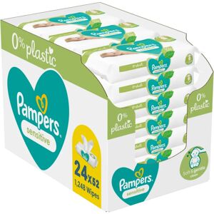 Pampers Sensitive Plastic Free lingettes nettoyantes pour enfant pour peaux sensibles 24x52 pcs - Publicité