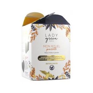 Lady Green Savon Soin Purifiant Bio 100 g + Éponge Konjac Charbon de Bambou - Kit Savon + eponge