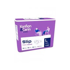 Stentil Konfian & Cerin Slip Maxi+ 20 Changes Complets pour Adultes Taille L - Paquet 20 changes complets