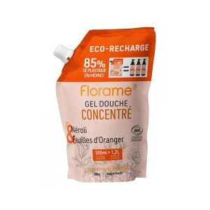 Florame Gel Douche Concentre Neroli et Feuilles d'Oranger Éco-Recharge Bio 300 ml - Doypack 300 ml