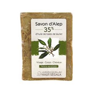 Laboratoire du Haut-Segala Savon d'Alep Pain de 35% Huile de Baies de Laurier - Pain 200 g