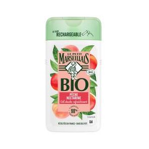 Le Petit Marseillais Gel Douche Bio Rafraîchissant au Ph Neutre Peche Nectarine 250 ml - Flacon 250 ml