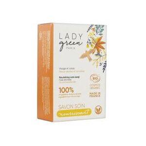 Lady Green Savon Saponifie a Froid Soin Surgras Nourissant Visage & Corps - Pain 100 g