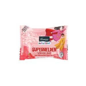 Kneipp Nature Kids Bain Effervescent Super Héros Parfum Fraise 80 g - Sachet 1 galet de 80 g - Publicité