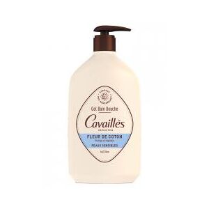 Rogé Cavaillès Gel Bain et Douche Fleur de Coton Peaux Sensibles 1 L - Flacon-Pompe 1000 ml