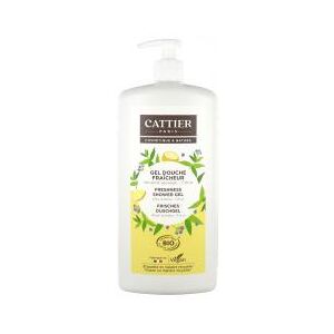 Cattier Gel Douche Fraîcheur Parfum Verveine Sauvage - Citrus - 1L? - Flacon-Pompe 1000 ml