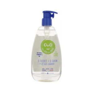 Poupina le Gel Lavant Tête à Toto - 0 Sulfate et 0 Savon - Panthénol et Hamamélis - Peau Sensible - Corps Cheveux Visage - 97% d'Ingrédients d'Origine Naturelle - Vegan - Made in France - 485 ml - Flacon-Pompe 485 ml