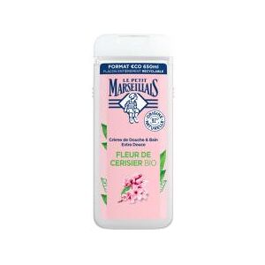 Le Petit Marseillais Extra Doux Douche Fleur de Cerisier Bio 650 ml - Flacon 650 ml - Publicité