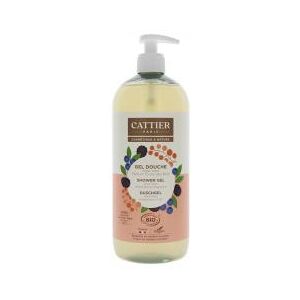 Cattier Gel Douche Sans Sulfate Aloe Vera Parfum Fruits des Bois Bio 1 L - Flacon-Pompe 1 L