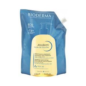 Bioderma Atoderm Huile de douche Relipidante Éco-Recharge 1000 ml - Doypack 1 Litre - Publicité