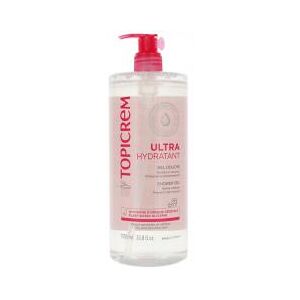 Topicrem Ultra-Hydratant Gel Douche Peaux Sensibles et Sèches 1 L - Flacon-Pompe 1000 ml