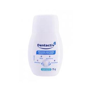 Gilbert Dentactiv4 Poudre Dentaire Blancheur Bicarbonate 75 g - Flacon 75 g