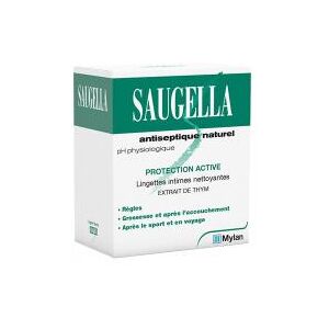 Saugella Antiseptique Naturel Lingettes X10 (Individuelles) - Boîte 10 lingettes individuelles