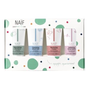 NAIF Naïf Kit de soin bebe shampooing gel douche mini 4x15 ml