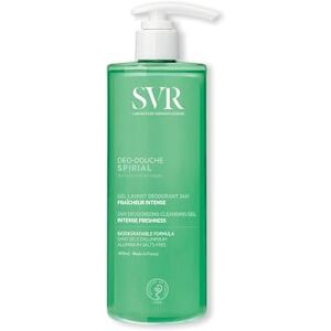 SVR Déo-Douche Spirial Gel Lavant Déodorant 2 en 1 Nettoyant et Déodorant Multi-zones à l’efficacité 24H Faîcheur Intense 400 ml - Publicité